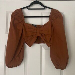 Brown halter top